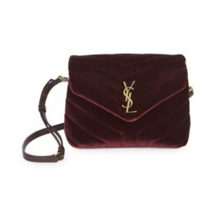 Saint Laurent Toy Loulou Velvet Crossbody Bag